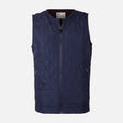 MEN QUILTED PADDED VEST V-NECK