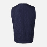 MEN QUILTED PADDED VEST V-NECK