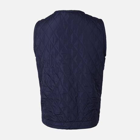 MEN QUILTED PADDED VEST V-NECK