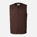 MEN QUILTED PADDED VEST V-NECK