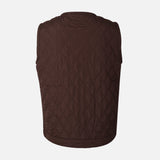 MEN QUILTED PADDED VEST V-NECK