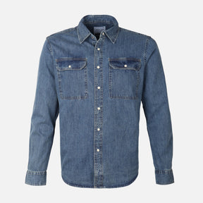 MEN DENIM LONG SLEEVE SHIRT