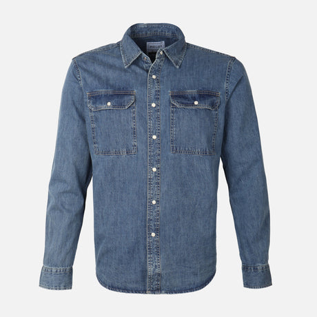 MEN DENIM LONG SLEEVE SHIRT