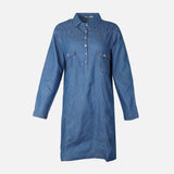 WOMEN DENIM LONG SHIRT LONG SLEEVES