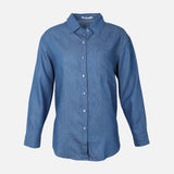 WOMEN DENIM LONG SLEEVE SHIRT