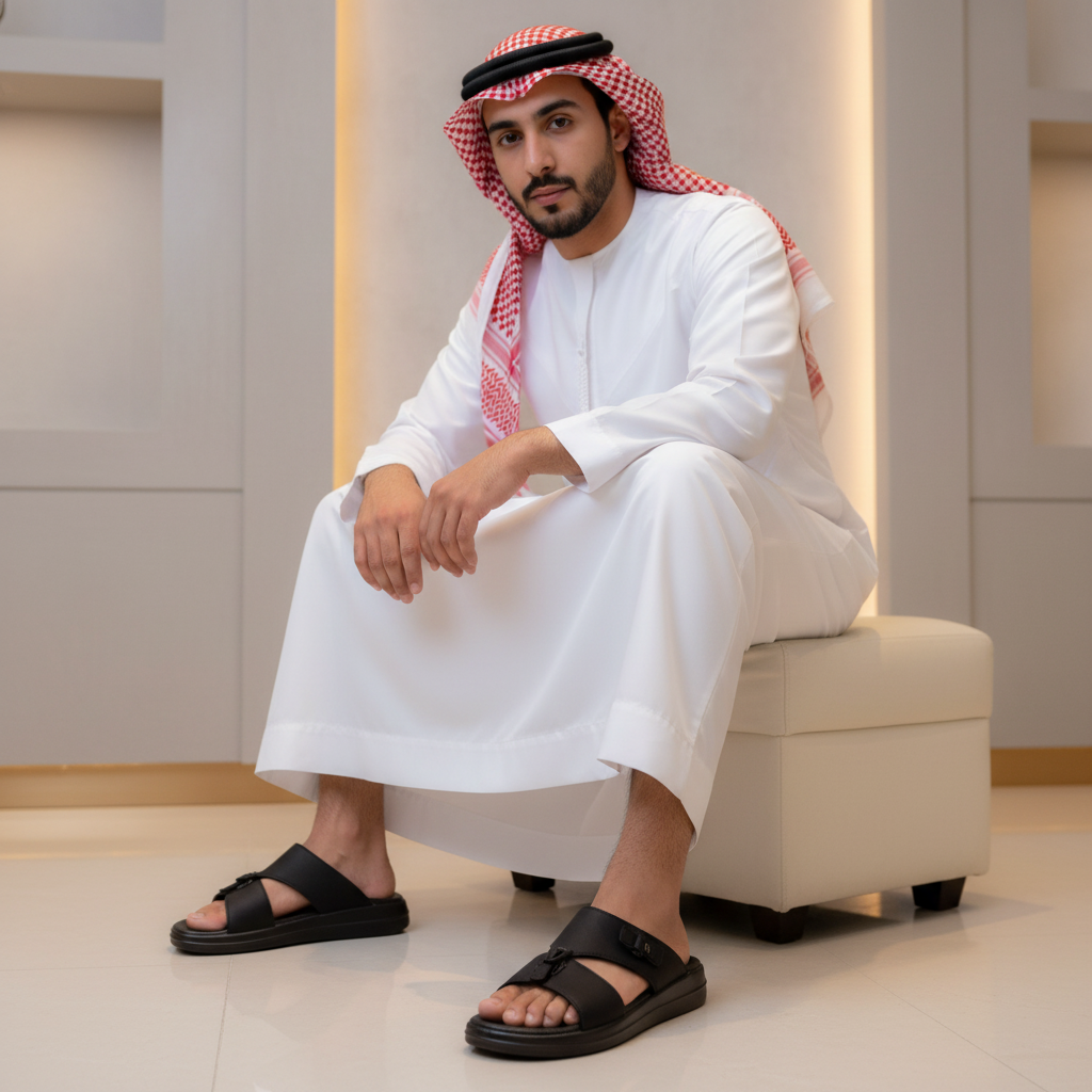 نعال رجالى بتصميم عربى
