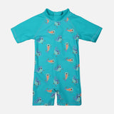 Boys 1 Piece Swimsuit Short Sleeve