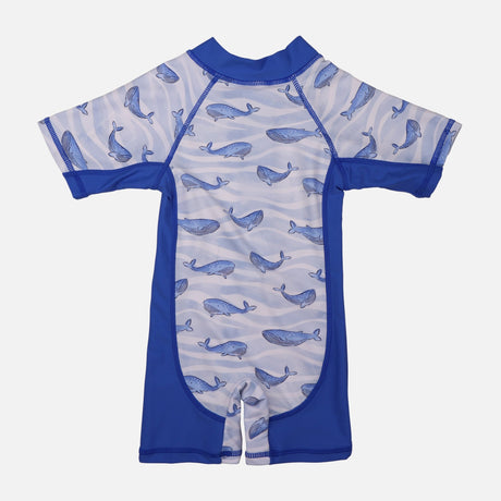 Boys 1 Piece Swimsuit Short Sleeve
