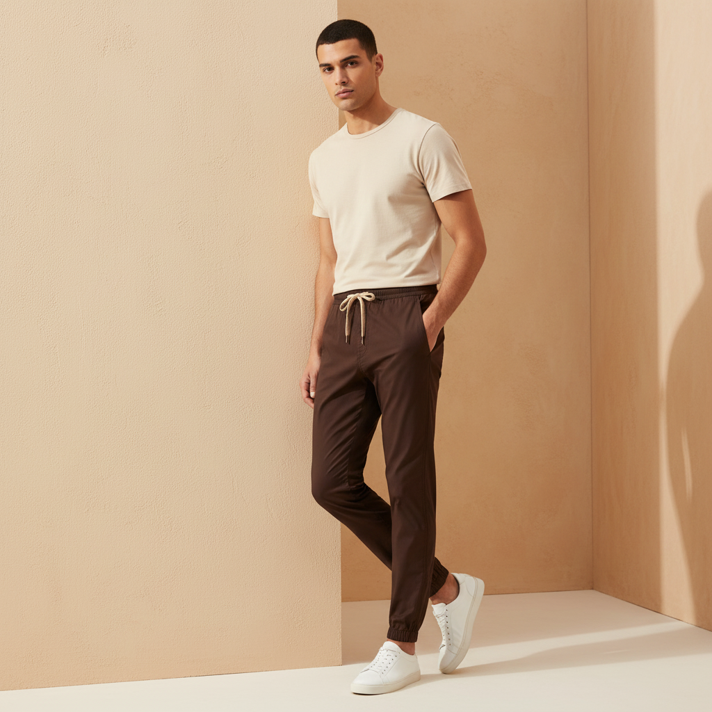 Men Woven Jogger Slim Fit