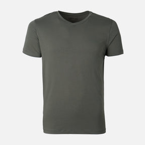 Men Spandex T-Shirt V-Neck