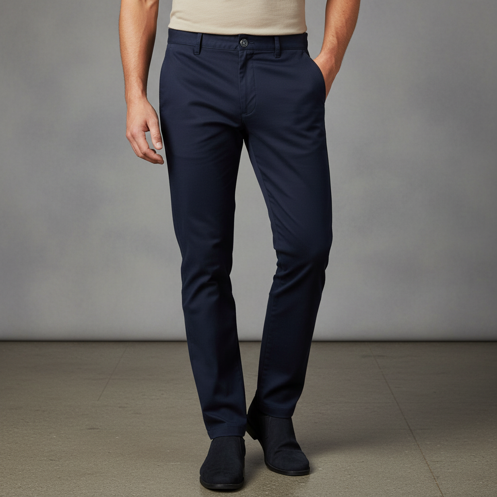 Men Cross Pocket Chino Pants