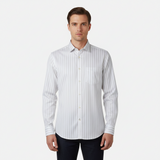 قميص رجالي مخطط بأكمام طويلة