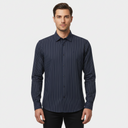 قميص رجالي مخطط بأكمام طويلة