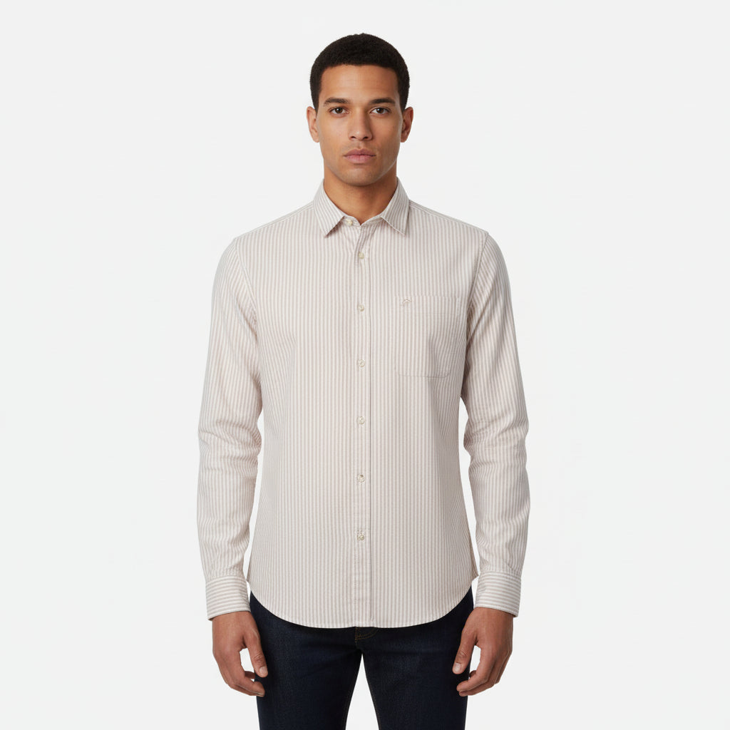 MEN LONG SLEEVE STRIPE SHIRT