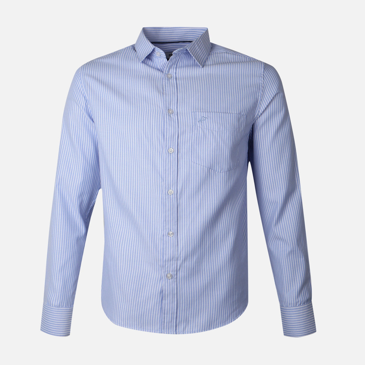 MEN LONG SLEEVE STRIPE SHIRT WITH POCKET