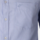 MEN LONG SLEEVE STRIPE SHIRT WITH POCKET