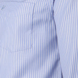 MEN LONG SLEEVE STRIPE SHIRT WITH POCKET