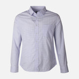 Men Long Sleeve Stripe Shirt With Pocket