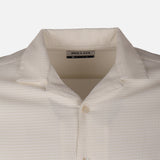 Men Short Sleeve Open Collar Textured Crinkle Shirt