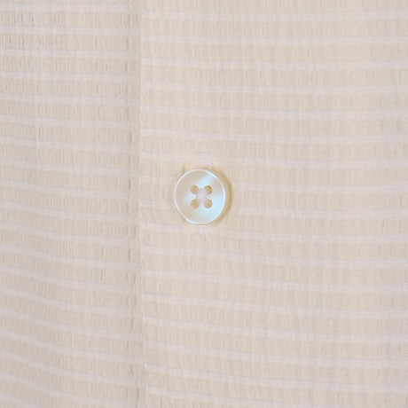 Men Short Sleeve Open Collar Textured Crinkle Shirt