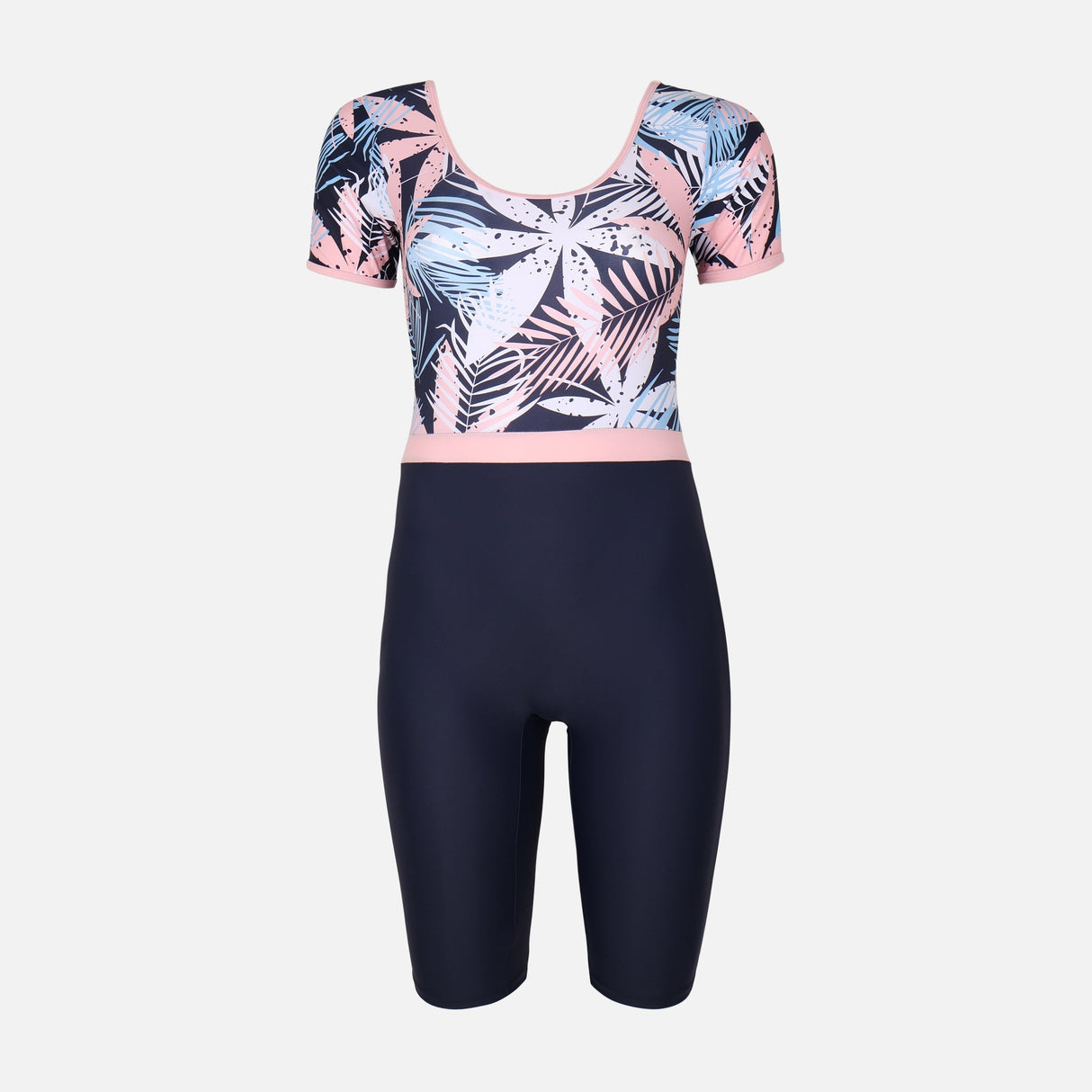 Ladies Boyleg Swimsuit Short Sleeves