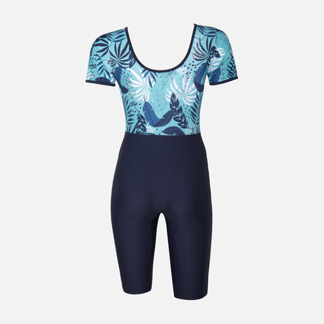 Ladies Boyleg Swimsuit Short Sleeves