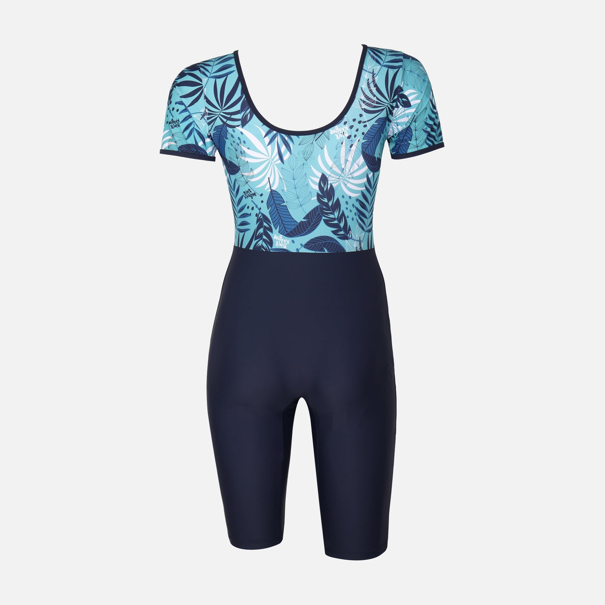 Ladies Boyleg Swimsuit Short Sleeves