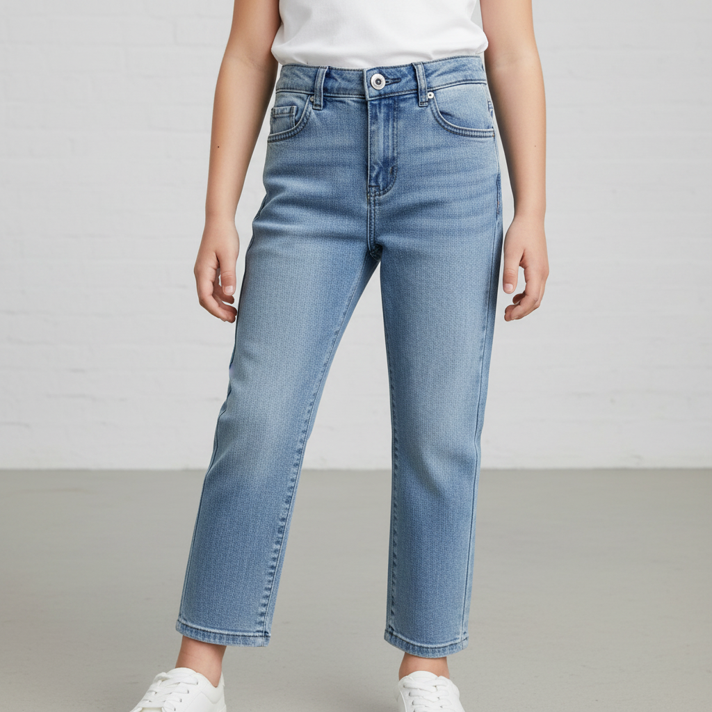 Girls Fashion Jeans With Pocket
