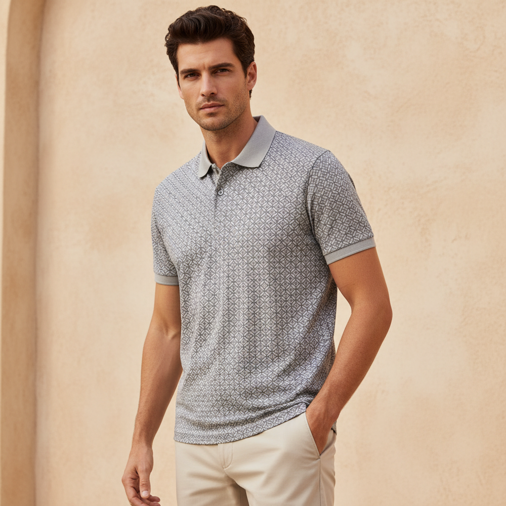 Men Shorts Sleeve Jersey Polo T-Shirt