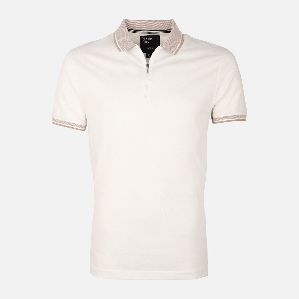 Men Structured Polo With Zip Closure