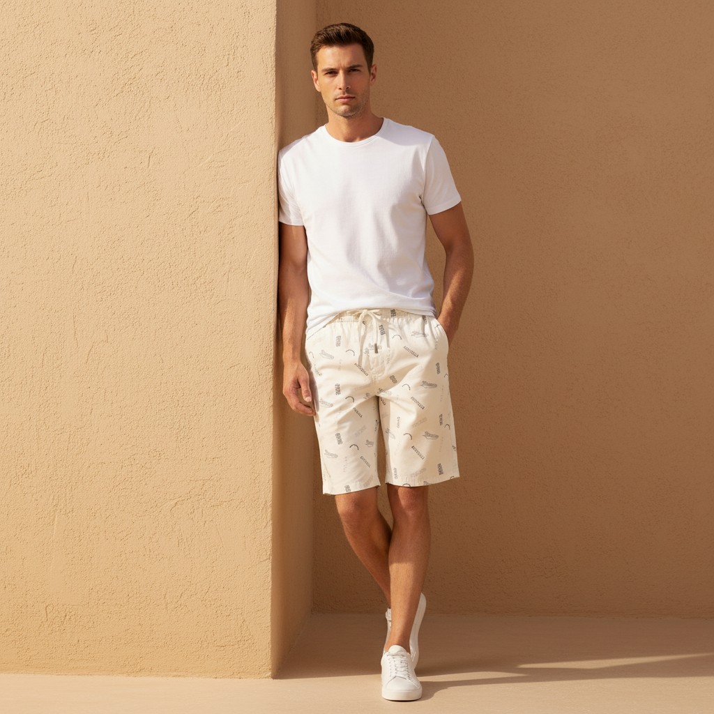 Men Woven Shorts Slim Fit
