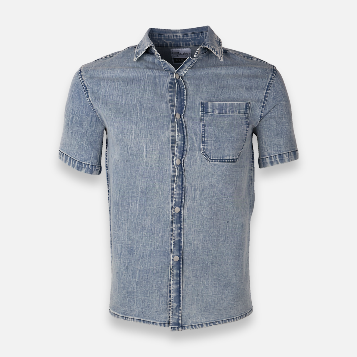 Men Woven Shirt  Short Sleeve With Pocket