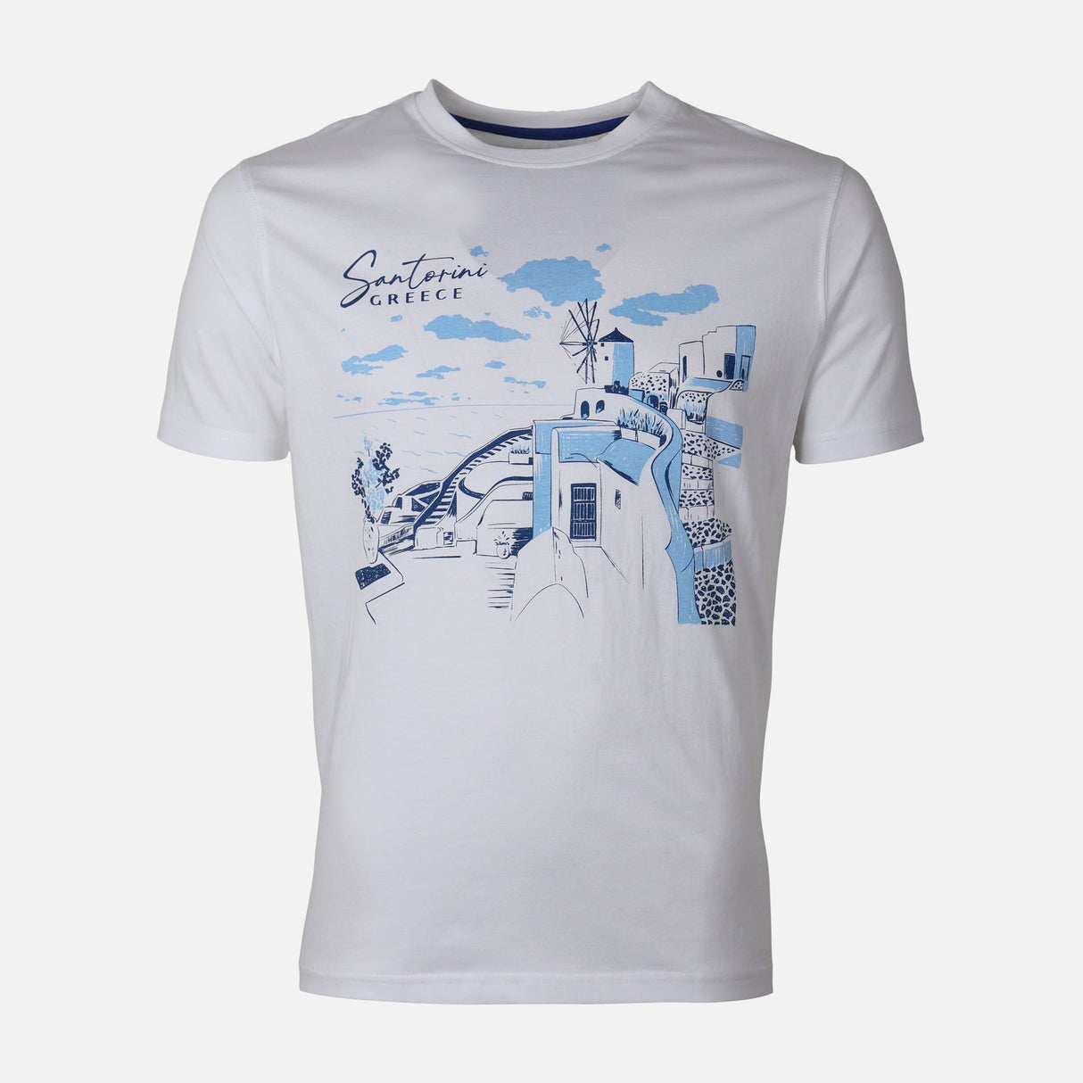Men Graphic T-Shirt Round Neck