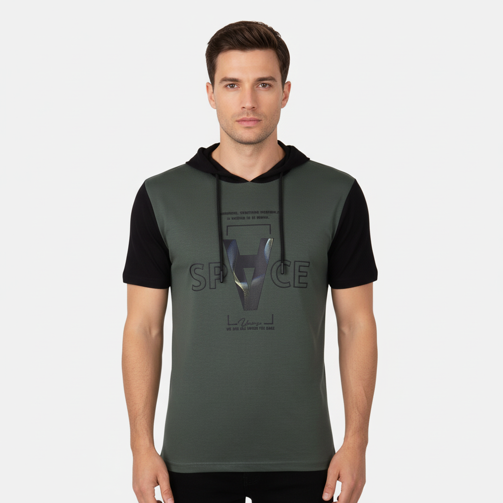 Men T-Shirt With Hood
