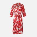 Women 3/4 Sleeve Printed Ankle Dress