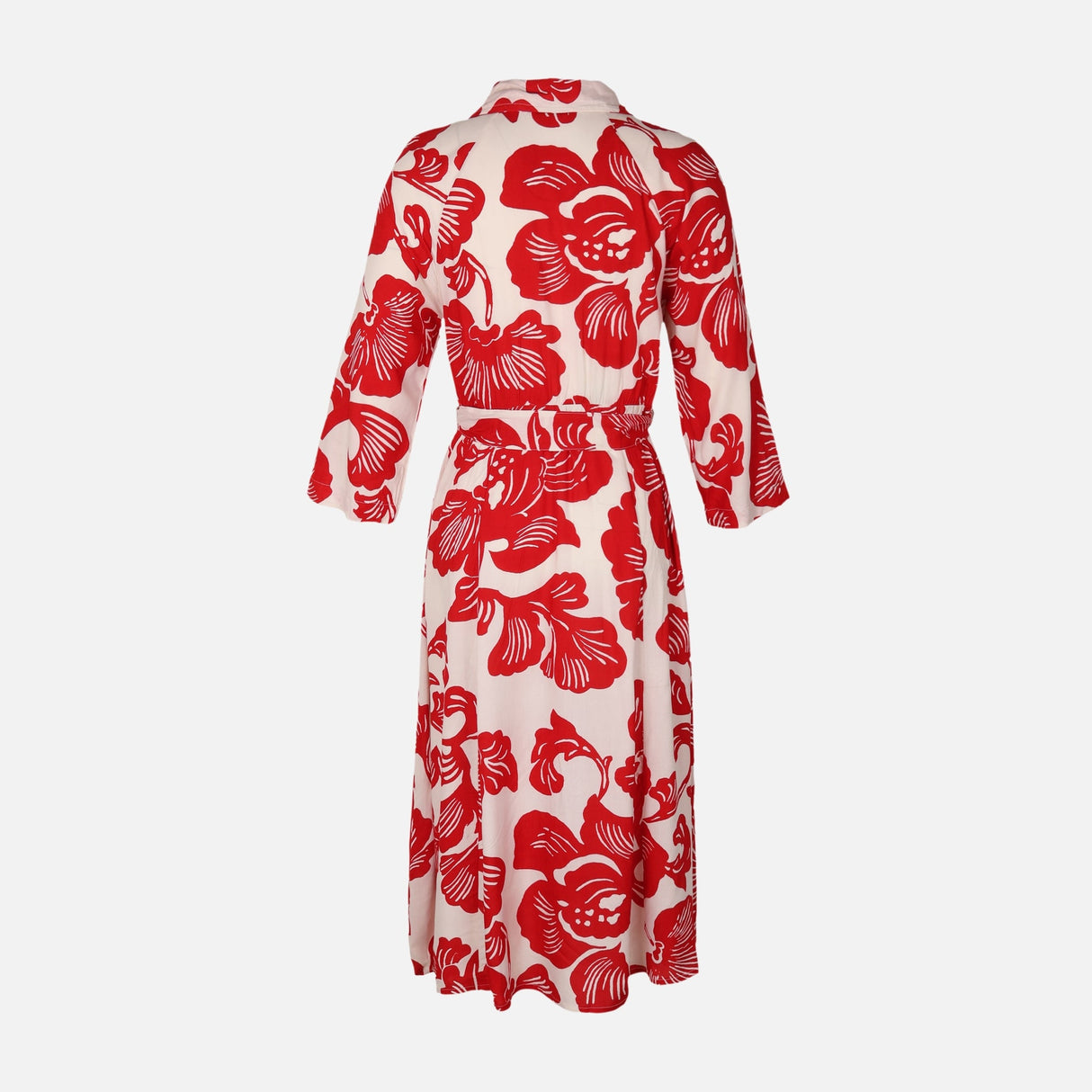 Women 3/4 Sleeve Printed Ankle Dress