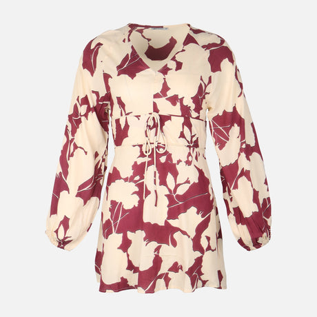 Women Printed Long Sleeve Tunic