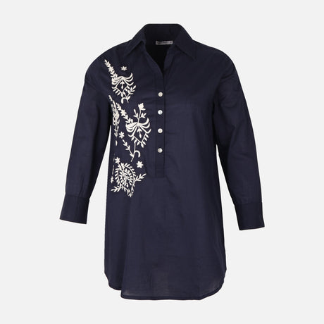 Women Emb Long Sleeve Tunic