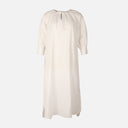 Women 3/4 Sleeve Linen Blend Ankle Dress
