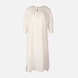 Women 3/4 Sleeve Linen Blend Ankle Dress