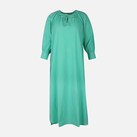 Women 3/4 Sleeve Linen Blend Ankle Dress