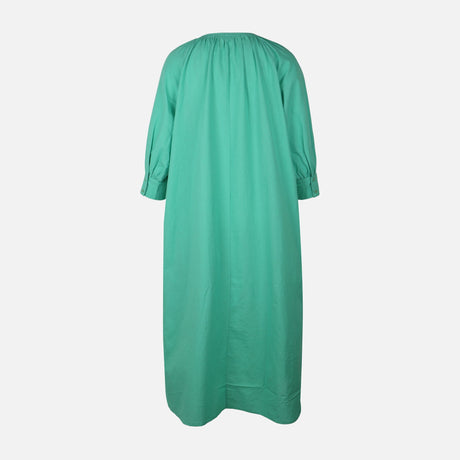 Women 3/4 Sleeve Linen Blend Ankle Dress