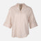 Women Long Sleeve Linen Blend Stripes Shirt