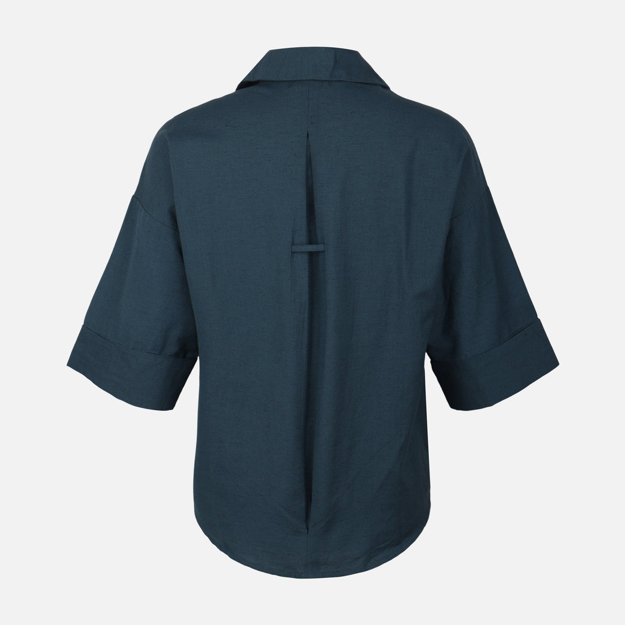 Women Long Sleeve Linen Blend Solid Shirt