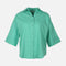 Women Long Sleeve Linen Blend Solid Shirt
