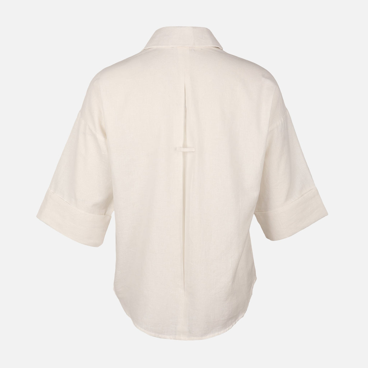 Women Long Sleeve Linen Blend Solid Shirt