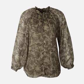 Women Lurex Long Sleeve Shirt