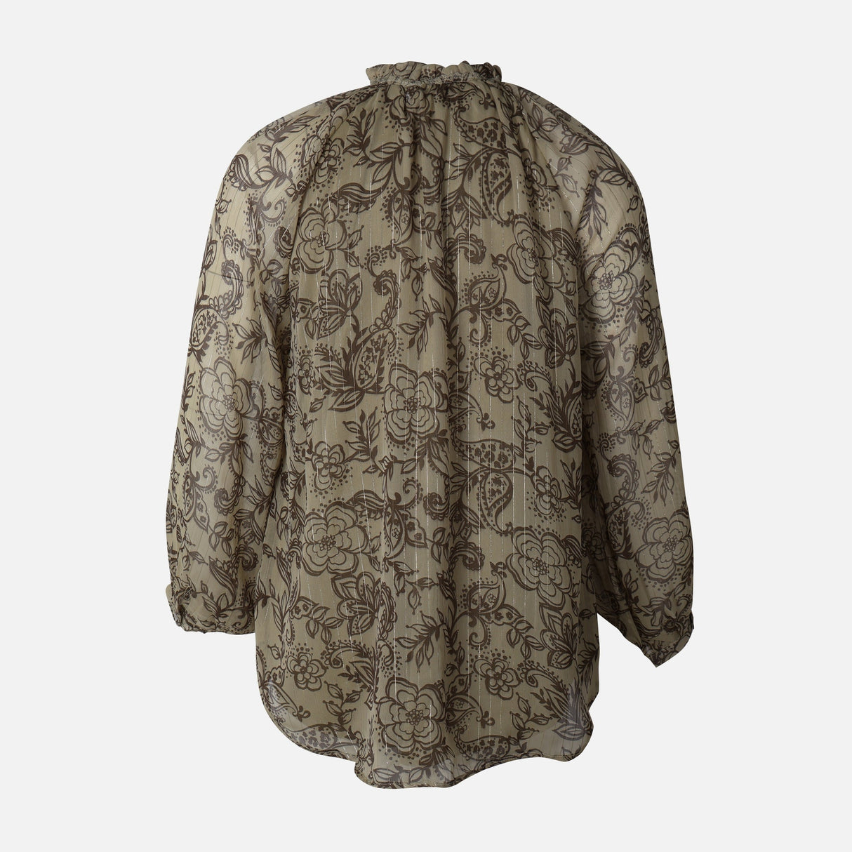 Women Lurex Long Sleeve Shirt