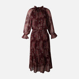 Women Lurex Long Sleeve Dress