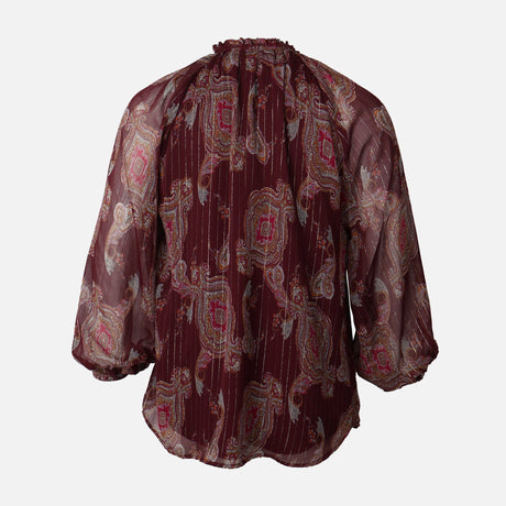 Women Lurex Long Sleeve Shirt